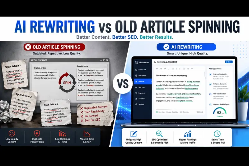 ai rewriting vs old article spinning