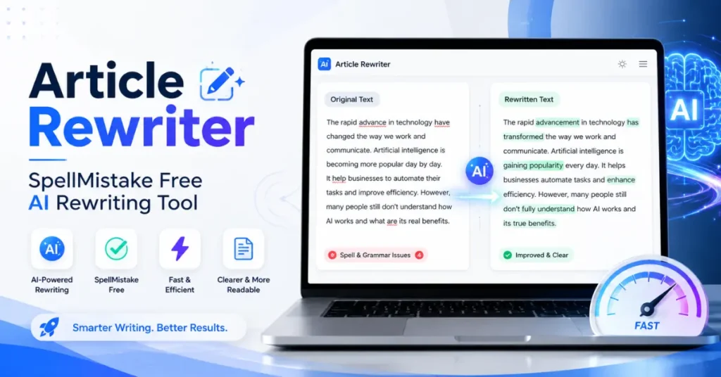 Article Rewriter SpellMistake Free AI Rewriting Tool article rewriter spellmistake free ai rewriting tool