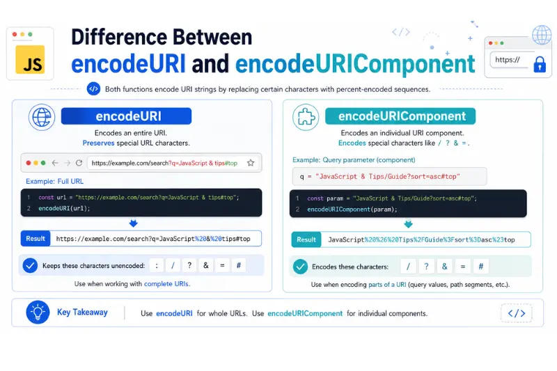 difference between encode url and encode url component
