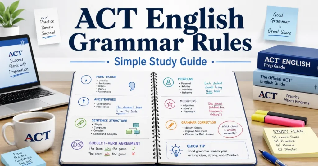 ACT English Grammar Rules – Simple Study Guide ect english grammar rules simple study guide